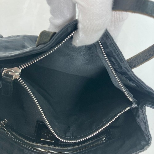 FENDI vintage Zucca Bag Hand Bag Tote Bag Nylon / Leather / Nylon Black - 第 16/17 張圖片