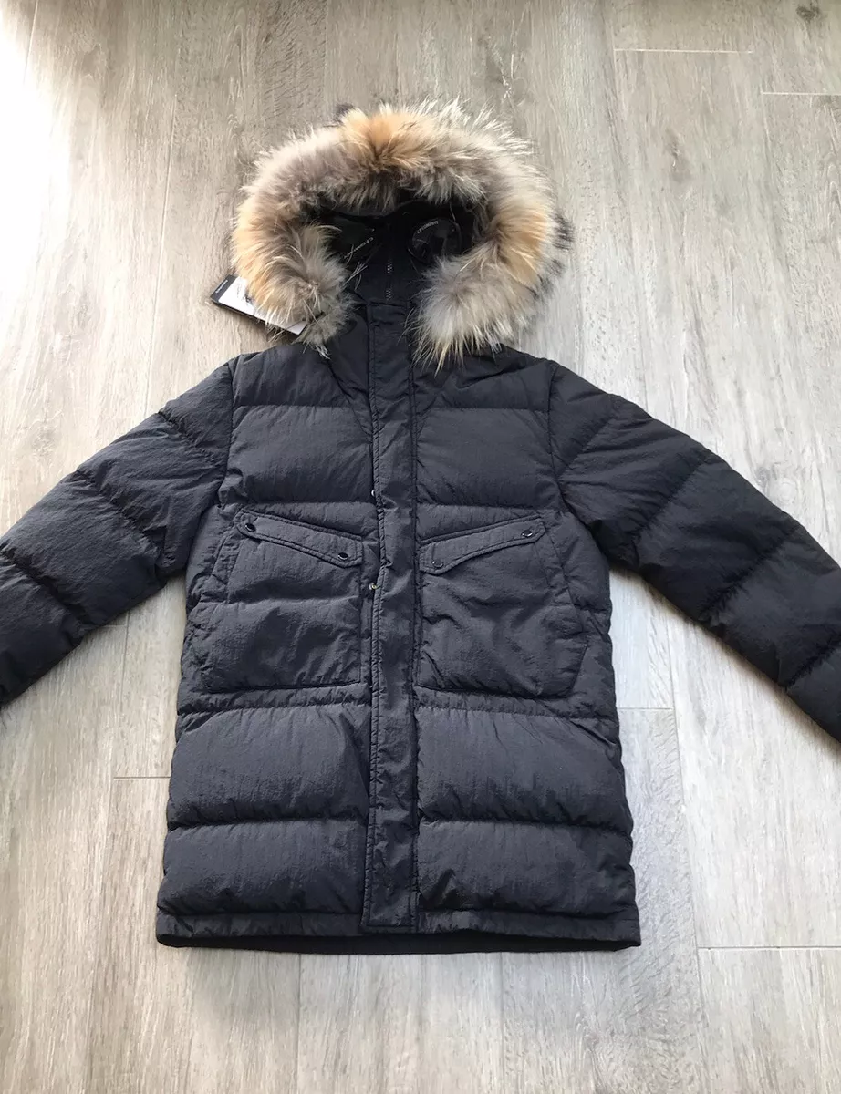 CP Company Black Lens Fur Hooded Coat Age 12 Years BNWT eBay