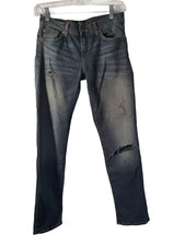 Jeans J Brand Obsessed taglia 25 effetto invecchiato alla caviglia gamba dritta taglio# 7471 