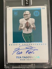 tua tagovailoa Encase Panini Rookie Endorsement 2020 Black Box 1/1 Auto