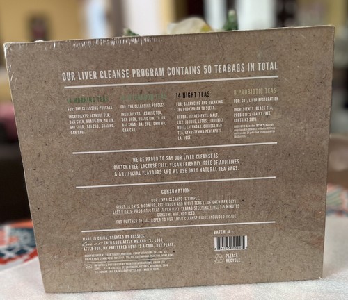Your Tea- 14 Day Liver Cleanse - Including Leak- Proof Glass Thermos. NEW SEALED - Picture 2 of 6