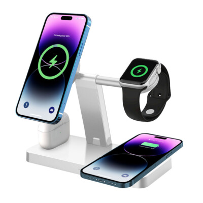 Wireless Fast Charger Station Dock 4in1 For Apple AirPods iWatch iPhone 14 13 12