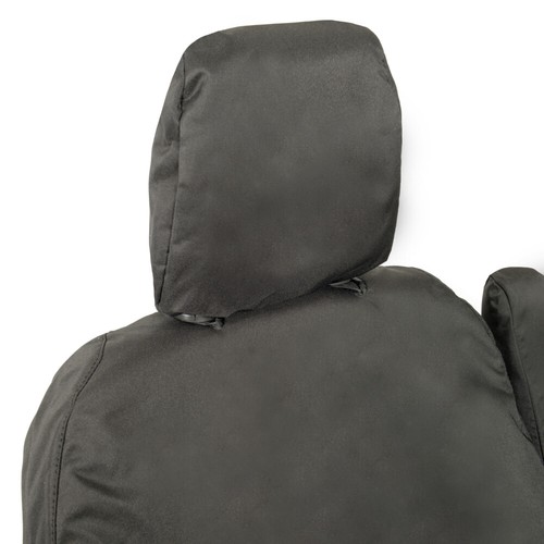 FORD TRANSIT CUSTOM PHEV FRONT SEAT COVERS TAILORED (2019-2023) BLACK 102 - Picture 12 of 24