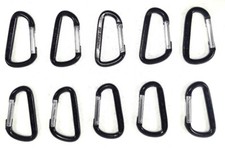  10 Pack Aluminum Carabiner D Shape Spring Clip Snap Key Hook Keychain Buckle