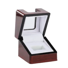 Wooden Display Box Case for World Series Stanley Cup Championship Ring 1 Hole #