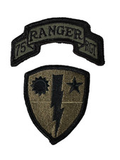 US ARMY 75th Ranger Regiment Airborne United States Rangers patch OD Green oliv