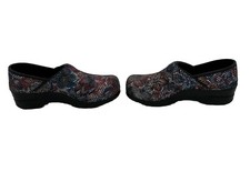 Sanita Danish Clogs Womens Size 38 US Women  s Size 7.5 Flower Design