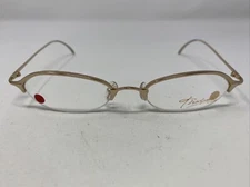 Thalia Eyeglasses Frame SONIA YG 48-18-135 Gold Half Rim Metal GG09