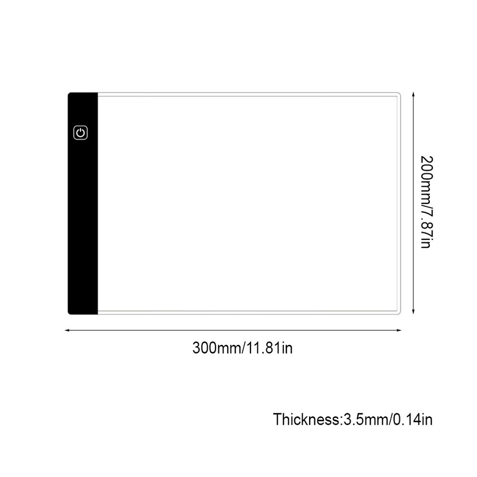 A4 USB LED Artist Tattoo Stencil Board Light Box Tracing Drawing Pad 3