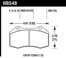 Hawk Renault Clio DTC-60 Race Front Brake Pads - hawkHB548G.510