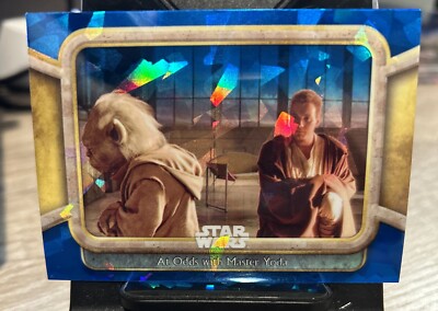 2024 Topps Star Wars Sapphire Phantom Menace #94 At Odds with Master Yoda