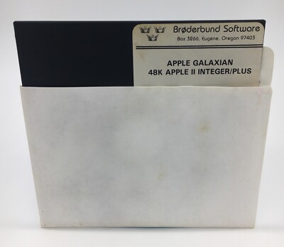 Apple Galaxian By Broderbund Software For Apple II+ 1980 Rare Disk Only ...