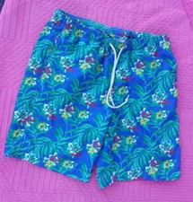 Ralph Lauren Chaps Hawaiian Floral swim suit trunk bathing Men's size Medium
