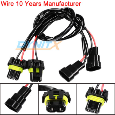 9145 H10 Extension Wire P Two Harness Fog Light Replacement Socket Lamp ...