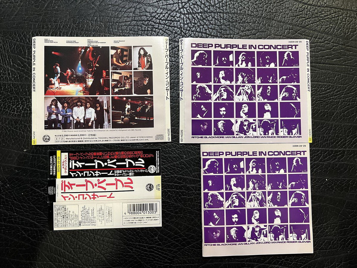 DEEP PURPLE in concert JAPAN 2CD 1989 W/OBI Metal Mania 32DN DEEP PURPLE in concert JAPAN 2CD 1989 W/OBI Metal Mania 32DN