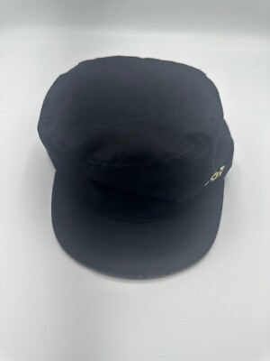Quiksilver Logo Adult Black Military Style Cap Hat Size S/M