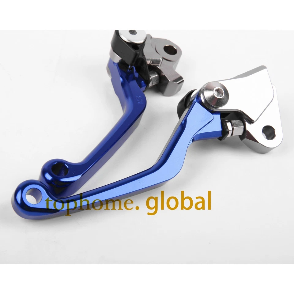 For Yamaha YZ125 YZ250 2008-2014 Pivot Brake Clutch Levers 10 11 12 13 Blue CNC Foto 3 de 4