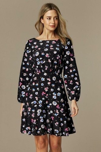 WALLIS Petite Long Sleeve Black Floral 