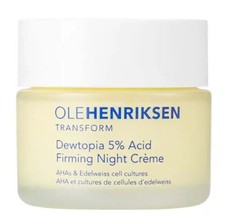 Olehenriksen Dewtopia 5 AHA Firming Night Creme 1.7oz MSRP 60 NIB