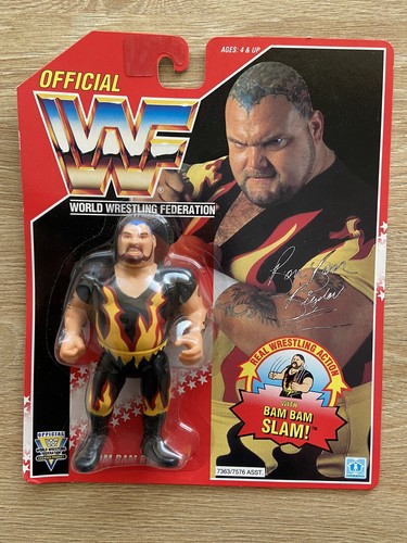 MOC Bam Bam Bigelow HASBRO WRESTLING ACTION FIGURE...