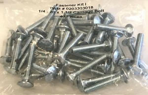 Carriage Bolt S 307a Hkt 1 4 X 1 1 2 Lot Of 40 In A Bag New Ebay