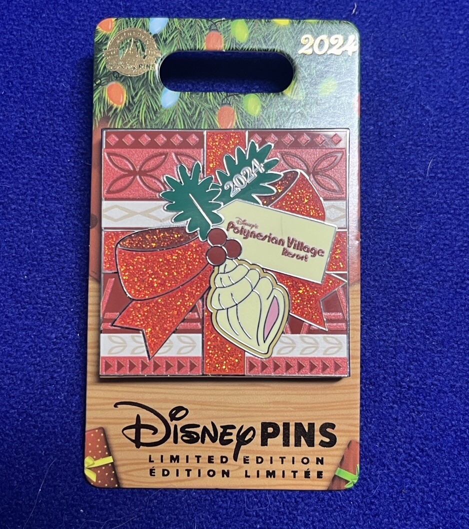 2024 Disney Parks Christmas The Polynesian Resort Pua Pin LE NEW