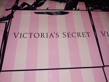 Victoria's Secret MEDIUM Glossy Paper Shopping Gift Bags - Pink Stripe 3pk 