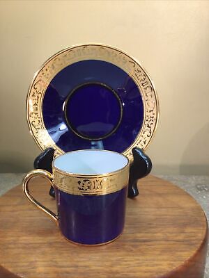 Legle Porcelain d'art Limoges Cobalt Blue & Gold ~ Demitasse Legle Porcelain d'art Limoges Cobalt Blue & Gold ~ Demitasse