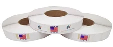 Wafer Seals - 1 Inch Round White Color Circle 3 Packs - 15000 Labels 