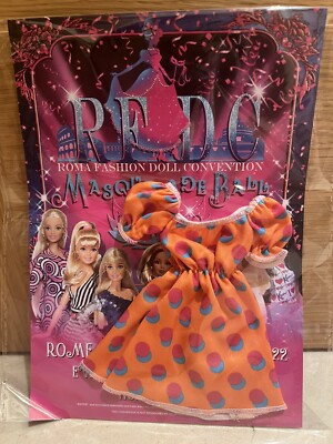 Roma Fashion Doll Convention 2022 Barbie Orange Kleid RFDC Exclusive