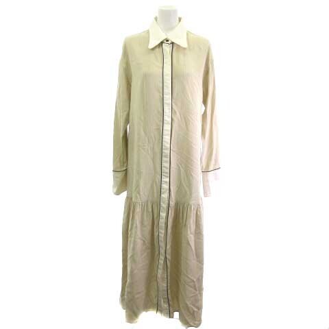 Todayful Dot Shirt Dress Long Sleeve 2Way Beige Size S Ladies 