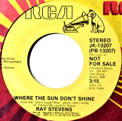 Ray Stevens Where the Sun Don't Shine DJ Country Novelty Promo NM 45 7'' Vinyl