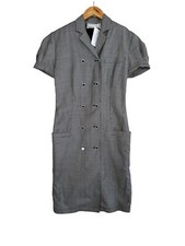 Vintage Gianni Versace Houndstooth Dress Double Breasted Server Women’s Sz 38