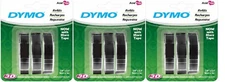 (3) Dymo 1741670 3 Packs 3/8" x 9.8' ft Black Embossing Tape Refills 