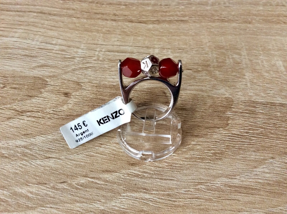 KENZO Bague en argent massif 925