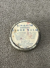 Vintage Syn-a-mon Soothing Black Balm EMPTY container (TD)
