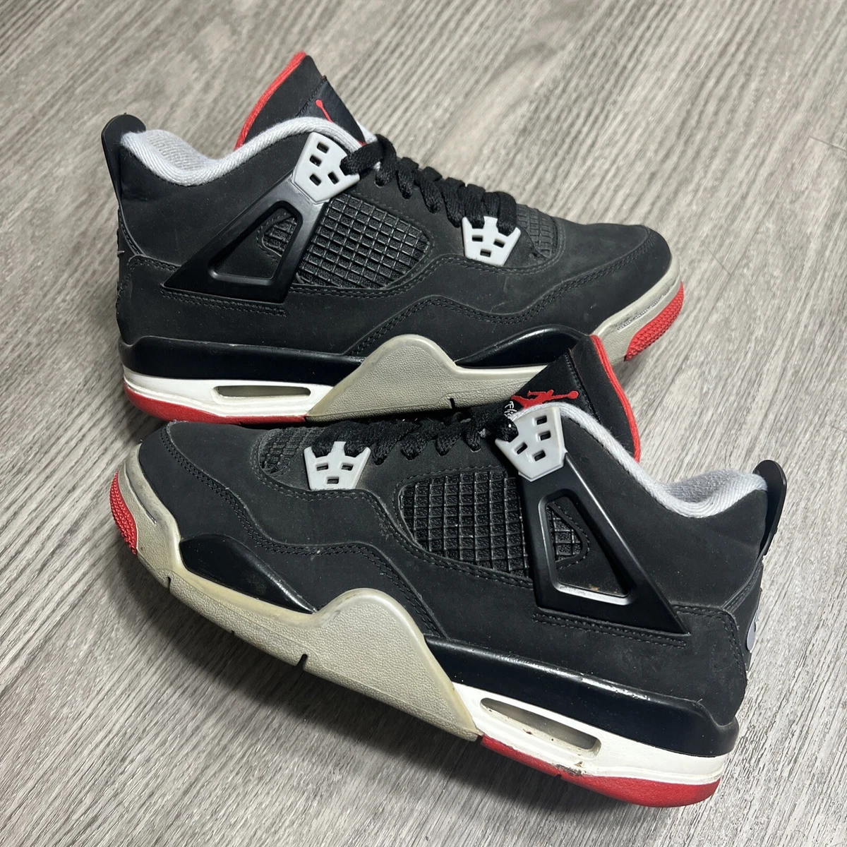 Size 5.5 - Jordan 4 Retro Bred Black/Fire Red Cement 2019 | eBay display picture 2