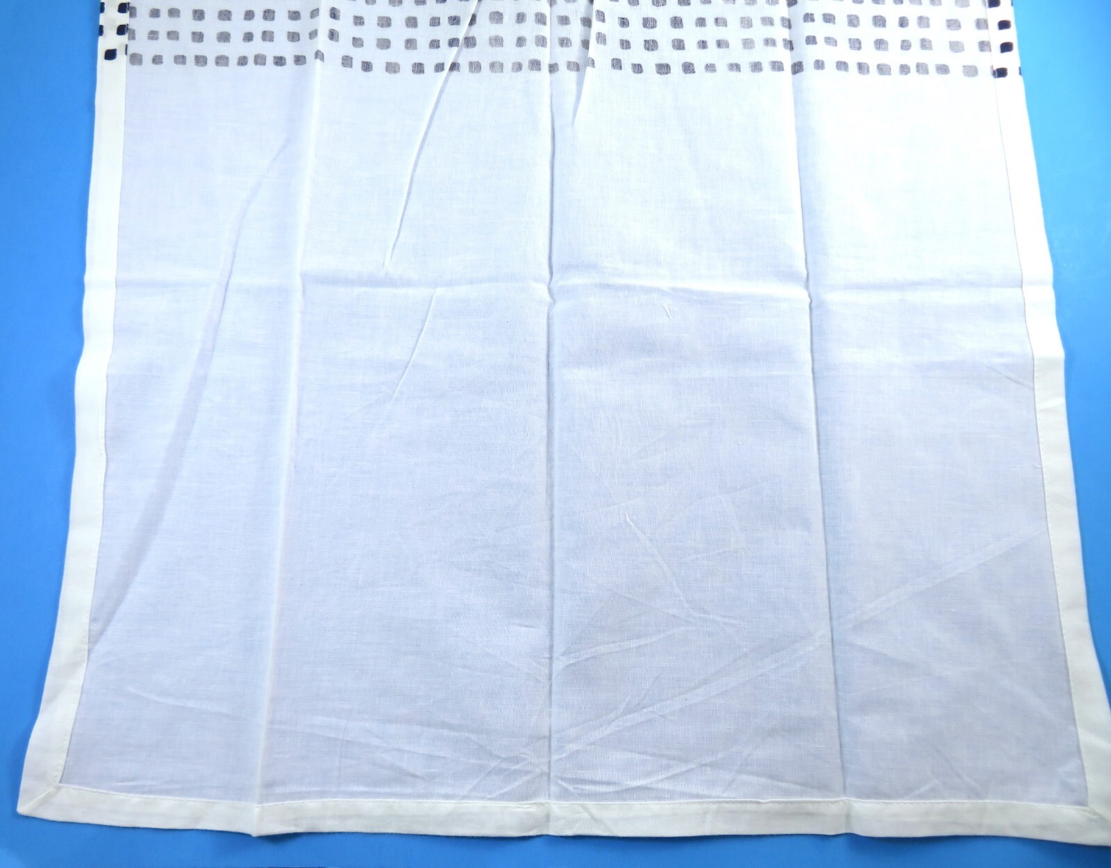 Hudson43 Napkin Set 4 Piece Blue Squares On White 20X20 Cotton New Without Tags