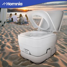 2.6 Gallon Portable Toilet 10L Flush Pump RV Camping Travel Commode Porta Potty