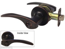 Entry Set Oil Rubbed Bronze Door Handle Keyed Entry Lever knob Door Lock