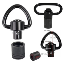 2/4 Pack QD Sling Swivels Heavy Quick Detach Release Push Button Mount Adapter