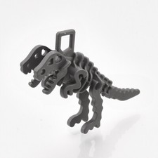 T-Rex Pendant Dinosaur Bones Charm Matte Black Prehistoric Jewelry Supplies
