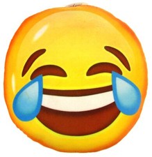 Emoji Pillow Crying Laughed So Hard Tears Ran Down Leg Soft Stuffed Plush Gift