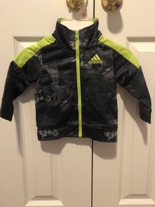 black and lime green adidas jacket
