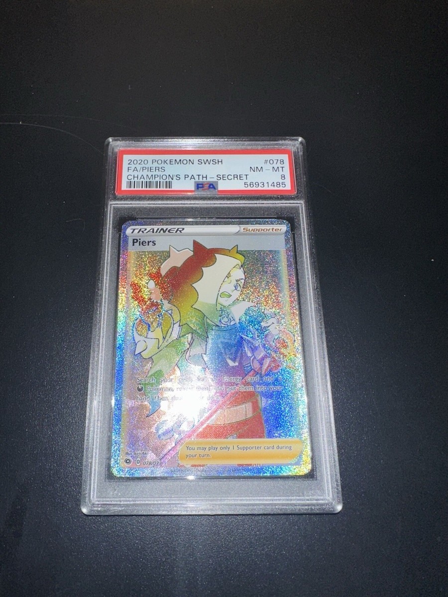 PSA 8 Piers 078/073 - Champion's Path Secret Rare Full Art - Pokemon