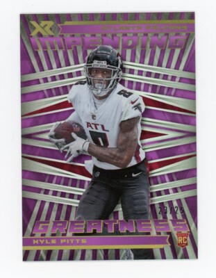 2021 Panini XR Kyle Pitts Impending Greatness Purple Pack SP RC #ed/25 Falcons