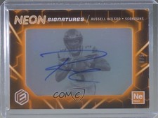 2018 Panini Elements Neon Signatures Tier 3 Orange 5/8 Russell Wilson Auto 8k4