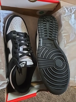 Size 9.5 - Nike Dunk Low Black White for sale online | eBay