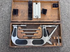 Brown & Sharpe No. 55,  0 - 6" Machinist's Micrometer Set, & Wooden Storage Box