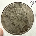 1922-S Silver Peace Dollar 90% silver XF details fast shipping rustic toning